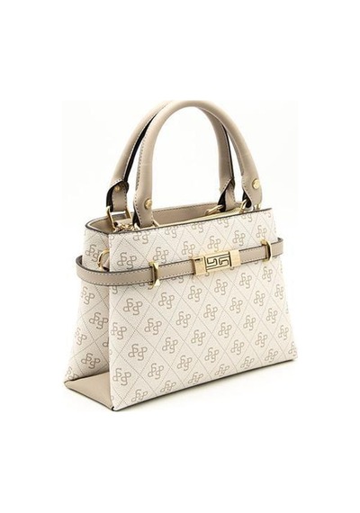 Silver Polo Sp1149 Kadın El Çantası Monogram Bej-kum