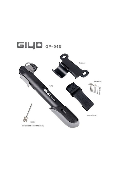 Giyo Bisiklet Pompası GP-04S Top İğnesi Hediyeli Giyo Bisiklet Pompası GP-04S Top İğnesi Hediyeli