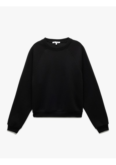 Koton Pamuklu Bisiklet Yaka Şardonlu Sweatshirt Siyah 6wal10309ık Siyah Koton Pamuklu Bisiklet Yaka Şardonlu Sweatshirt Siyah 6wal10309ık Siyah