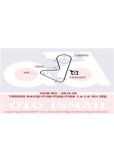 GATES 5347XS TRIGER EKSANTRIK KAYISI 106 206 306 / AX BX SAXO XSA