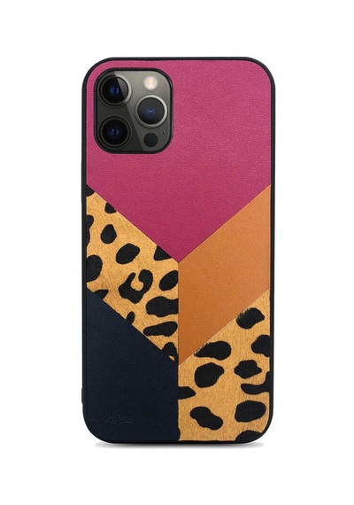 Kajsa Apple Uyumlu iPhone 12 Pro Max Kılıf Kajsa Glamorous Serisi Leopard Combo Kapak ZORE-218991