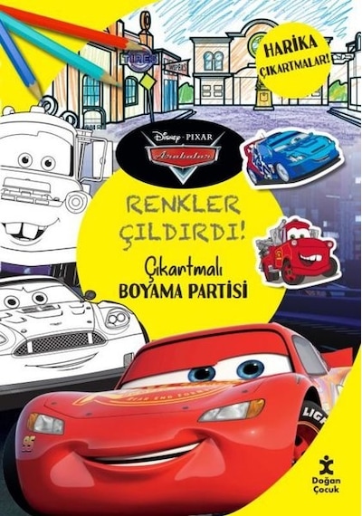 Disney Pixar Arabalar Renkler Çıldırdı! Çıkartmalı Boyama Partisi- Doğan Çocuk
