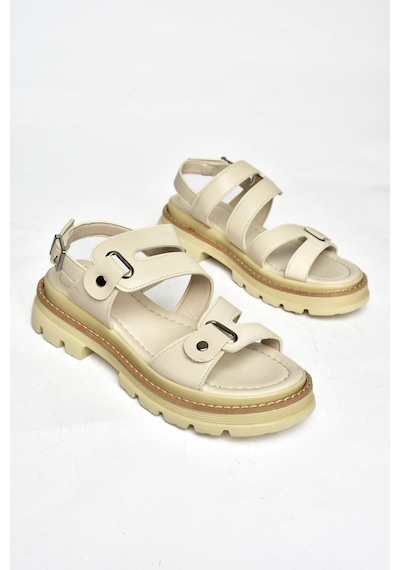 Fox Shoes S996075509 Bej Kadın Sandalet Bej