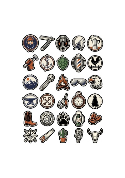 Retro Vintage Sticker Seti 150 Adet - 5'li Mega Paket No13 - Laptop Defter Ajanda Çok Renkli