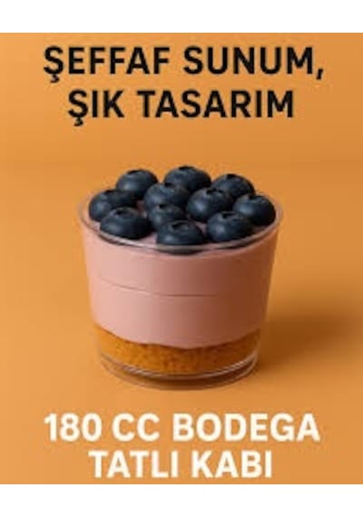 Tatlı Kabı Kasesi Kristal Kapaklı 180 Cc 30 Adet