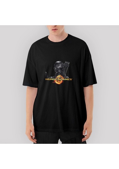 The Hunger Games Mockingjay Oversize Siyah Tişört Siyah