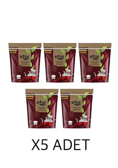 Efor Çay Tiryaki Koleksiyon Demlik Poşet Çay 25'li 40gr 1kg X5 Adet