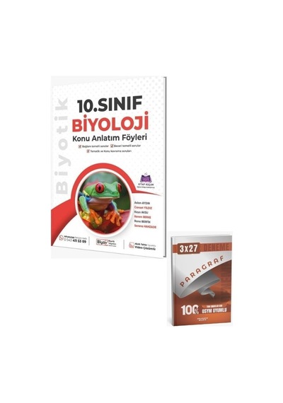 Biyotik 2027 10. Sınıf Biyoloji Konu Anlatım Föyleri+ Anla Kazan Paragraf