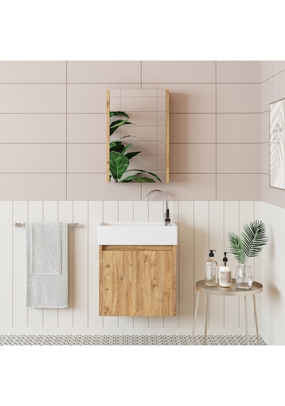 Roomart Ayaksız Tek Kapaklı Lavabolu 50cm Banyo Dolabı Atlantik Ç Atlantik - Çam Roomart Ayaksız Tek Kapaklı Lavabolu 50cm Banyo Dolabı Atlantik Ç Atlantik - Çam