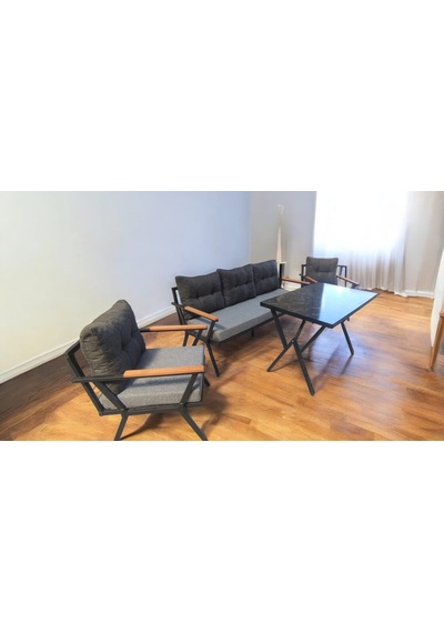Pi Locca Bahçe Balkon Mobilyası Gri Antrasit 3+1+1 Perla Masa Antrasit - Gri Pi Locca Bahçe Balkon Mobilyası Gri Antrasit 3+1+1 Perla Masa Antrasit - Gri