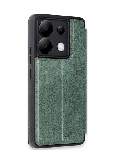 Bezos Redmi Note 13 Pro 5g Uyumlu Kılıf Flip Cover - Koyu Yeşil Bezos1