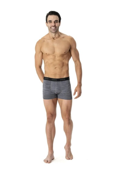 U.S. Polo Assn. U.s Polo Assn. 80505 Erkek Pamuklu 3'lü Boxer-siyah&antrasit&baskılı Siyah