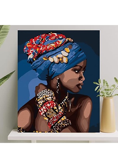 Sayılarla Boyama Tuval Seti Fırça Boya Dahil Çıtalı 40x50 Cm - Zarafet