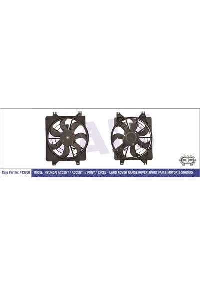 Kale Klıma Fanı Komple Hyundaı Accent 1994-2000 Klr-413700