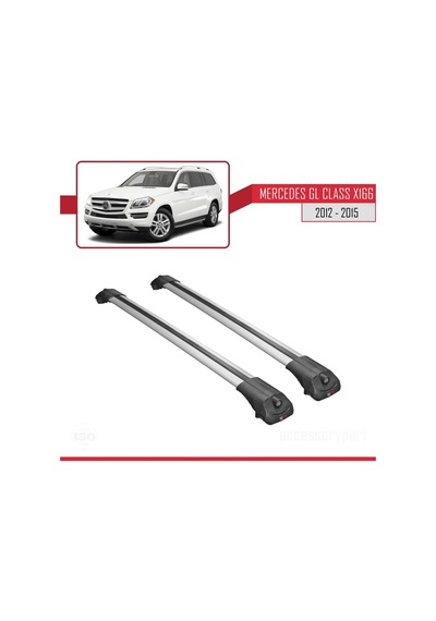 Mercedes Gl X166 2012-2015 Arası İle Uyumlu Ace-1 Ara Atkı Tavan Barı Gri