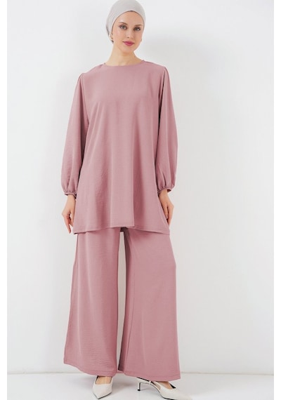 Hazego Ayrobin Tunik Pantolon Alt Üst Takım 6712 - Pudra Pudra Hazego Ayrobin Tunik Pantolon Alt Üst Takım 6712 - Pudra Pudra