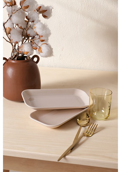 Keramika Krem Pergamon Kayık Tabak 26 Cm 2 Adet 030