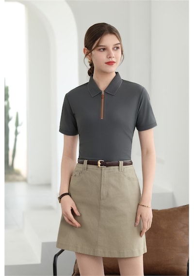 New Performance Premium Polo T-shirt 84% Nylon 16% Spandex Demir Grisi