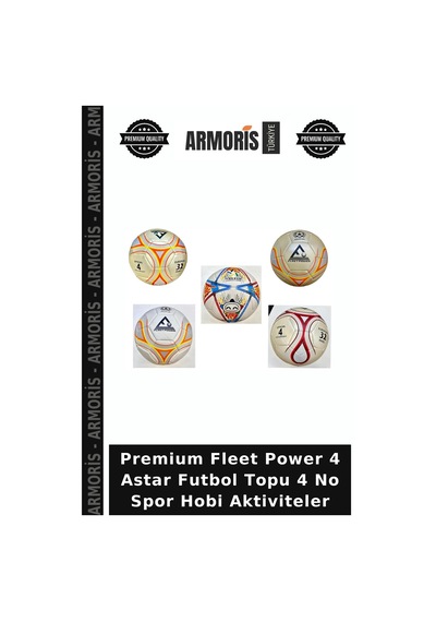 Premium Fleet Power 4 Astar Futbol Topu 4 No Spor Hobi Aktiviteler Çok Renkli