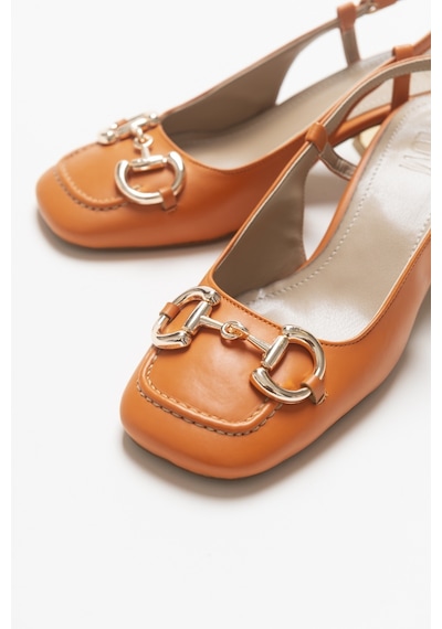 Luvishoes Karol Turuncu Kadın Topuklu Ayakkabı Turuncu