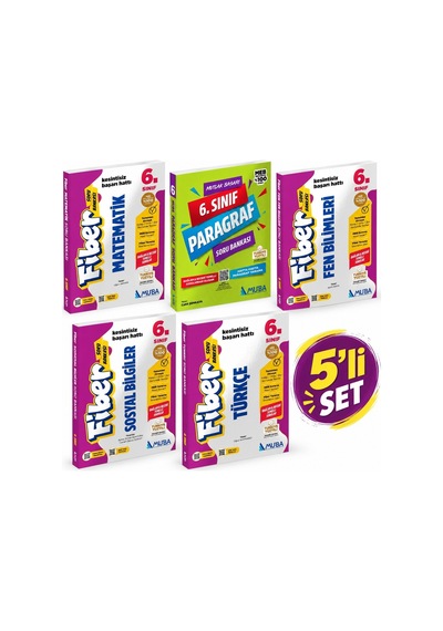 Muba 6. Fen Bilimleri Fiber Soru Bankası + 6. Sınıf Türkçe Fiber S.b. + 06 Sınıf Sb Mutlak Başarı Türkçe Paragraf + 6 Sınıf Matematik Fiber S.b. + 6. Sınıf Sosyal Bilgiler Fiber S.b. Muba 6. Fen Bilimleri Fiber Soru Bankası + 6. Sınıf Türkçe Fiber S.b. + 06 Sınıf Sb Mutlak Başarı Türkçe Paragraf + 6 Sınıf Matematik Fiber S.b. + 6. Sınıf Sosyal Bilgiler Fiber S.b.