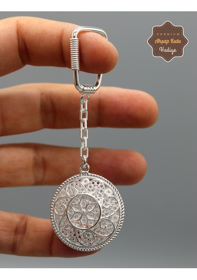 Yıldız Sarmaşık Model 925 Ayar Gümüş Telkari Anahtarlık 201025141 Gümüş
