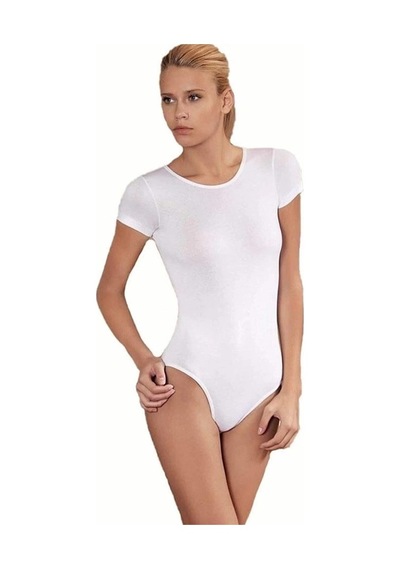 Alfa Aksesuar 03 Şahinler Kadın Bisiklet Yaka Çıtçıtlı Body B860 Beyaz