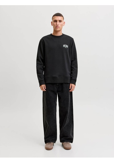 Jack & Jones Jjaero Sweat Crew Neck Siyah Erkek Sweatshirt 12298492