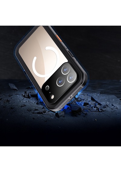 Apple Uyumlu iPhone 17 Pro Kılıf 1-1 Su Geçirmez Lüx Koruma Siyah