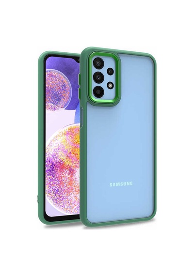 Zore Galaxy A23 Kılıf Omsy Flora Kapak - Rose Gold