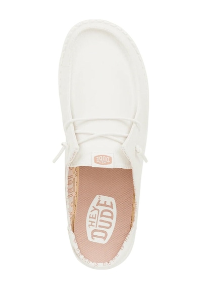 Hey Dude Wendy Slip Stretch Canvas Kadın Terlik Beyaz