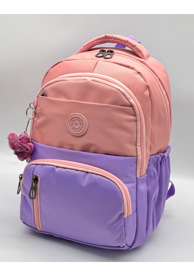 Suya Dayanıklı İlk Okul Çantası 3'lü Seti Unisex Çocuk İlkokul Çantası Ldc-8010 Pudra-lila Purple