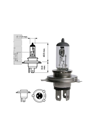 Philips Uyumlu H4 Ampul - 12v 60/55w 12342proqc1 P43t Ampul 2 Adet
