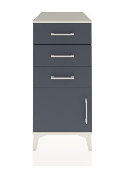 Kronos Komodin 3 Çekmeceli Tek Kapaklı 44x59x96 Aytaşı-antrasit Aytaşı