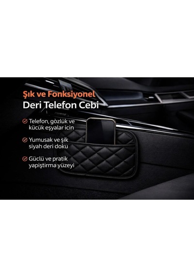 Volkswagen Passat B6 Deri Organizer Cep Düzenleyici Siyah