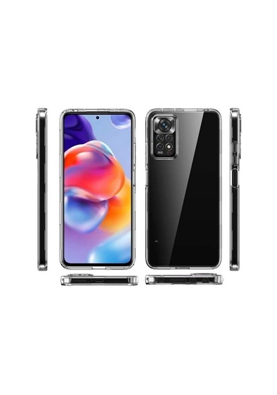Adige Xiaomi Redmi Note 11 Uyumlu Kılıf Ön Arka 360 Koruma Arka Sert Mika Ön Silikon Şeffaf