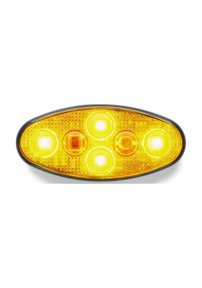 Sbef4y 12v/24v 4 Led'li Sarı Elips Çakar Lamba 160 Flaş/dk, 3m Bantlı Montaj, Su Geçirmez,