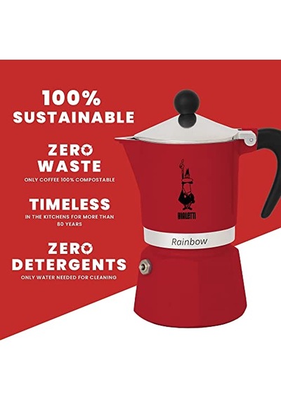 Cup Ocak Üstü Espresso Pişirici - 60ml - Sarı Renk - Alüminyum Gövde - Patentli Güvenlik Valfi - Tüm Ocak Türle