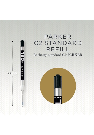 Parker 1950344 Jel Tükenmez Kalem Yedeği, Orta Kalınlıkta Uç, Siyah, Gri 165-Koyu Yeşil