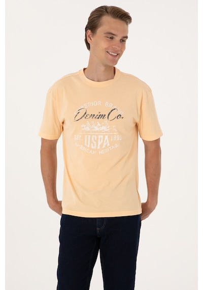U.S. Polo Assn. Erkek Comfort Fit Turuncu Bisiklet Yaka Tişört 50300239-VR202