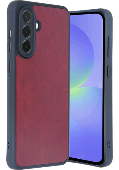 Samsung Uyumlu Galaxy A56 Kılıf Aras Deri Kapak Bordo