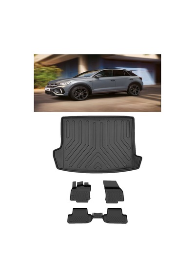 Sahler Volkswagen T-roc 2019 Ve Sonrası 4.5d Paspas 3d Rizline Üst Bagaj Havuzu
