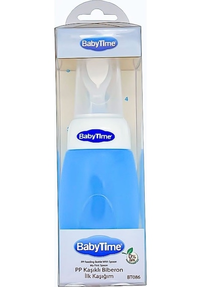 Babytime Pp Kaşıklı Biberon İlk Kaşığım Mavi