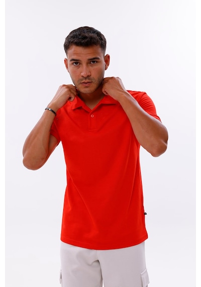 Nemonti Premium Penye Polo Yaka T-shırt Kırmızı
