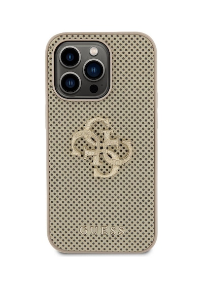 Apple Uyumlu iPhone 14 Pro Max Kılıf Guess Lisanslı Delikli 4g Glitter Büyük Metal Logolu