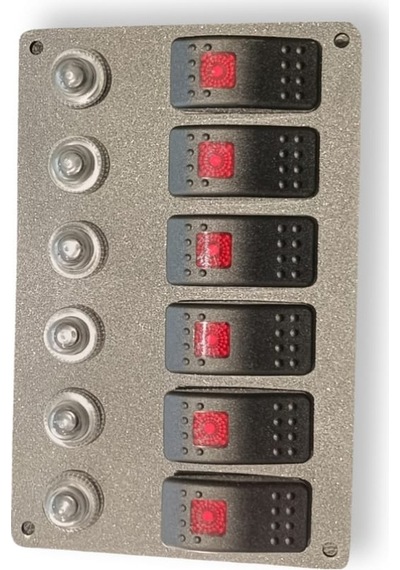 Erol Marin 6'lı Swıtch Panel Otomatik Sigortalı Ve Işıklı 120mm X 185mm