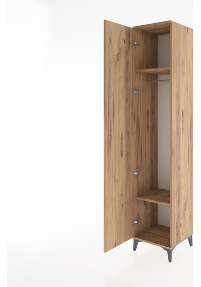 Hyperion Dolap 2 Raflı Tek Kapaklı Tek Askılı 44x44x221 Çam-çam Çam