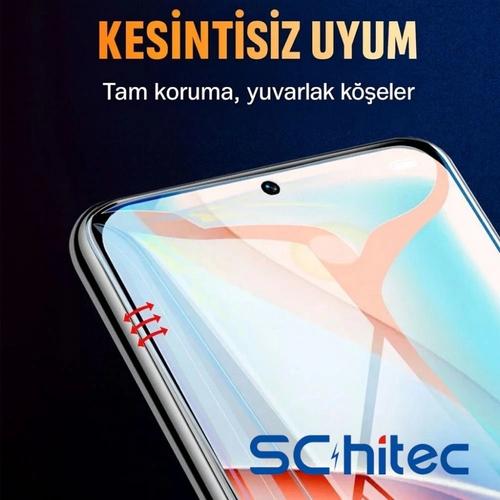 Schitec Apple Uyumlu iPhone 16e Darbe Emici Premium Ön Şeffaf Nano Ekran Koruyucu Poliüretan Film