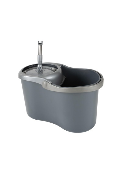 Kendinden Sıkma Paspas Ve Kova Seti, 16 Litre, Gri