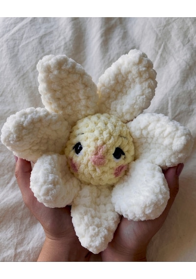 Baby Daisy Peluş Oyuncak Beyaz - Yeşil